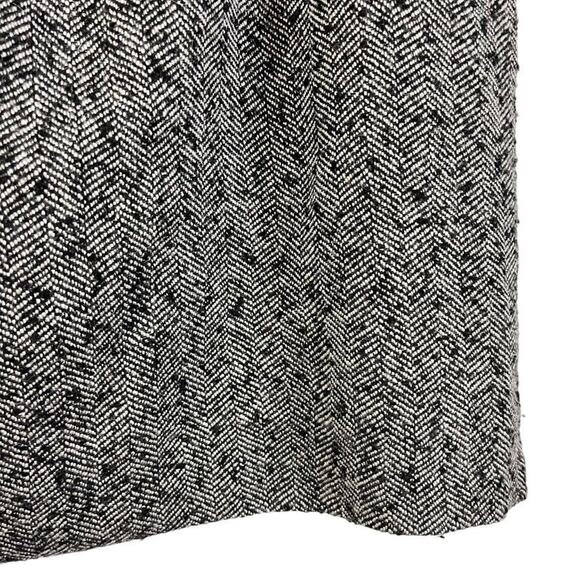 J Crew Womens Tweed Herringbone Pull On Gray Black Mini Skirt Wool Blend sz 10 - Picture 13 of 16